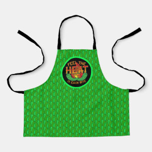 Feel The Heat In Each Bite Green Chili Pepper Hot Apron