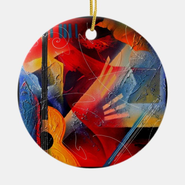 "Feel the Music" Holiday Ornament (Front)