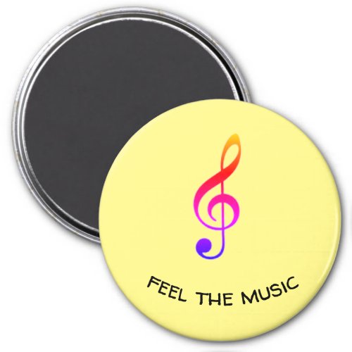 feel the music Large 3 Inch Circle Magnet