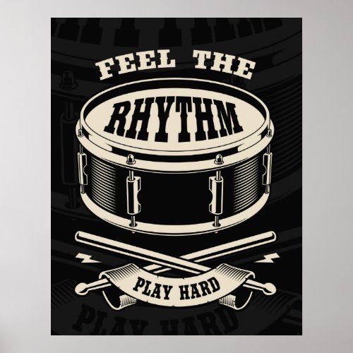 Feel the Rhythm  Jazz Musician Poster