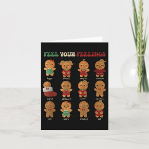 Feel Your Feelings Groovy Christmas Mental Health  Card