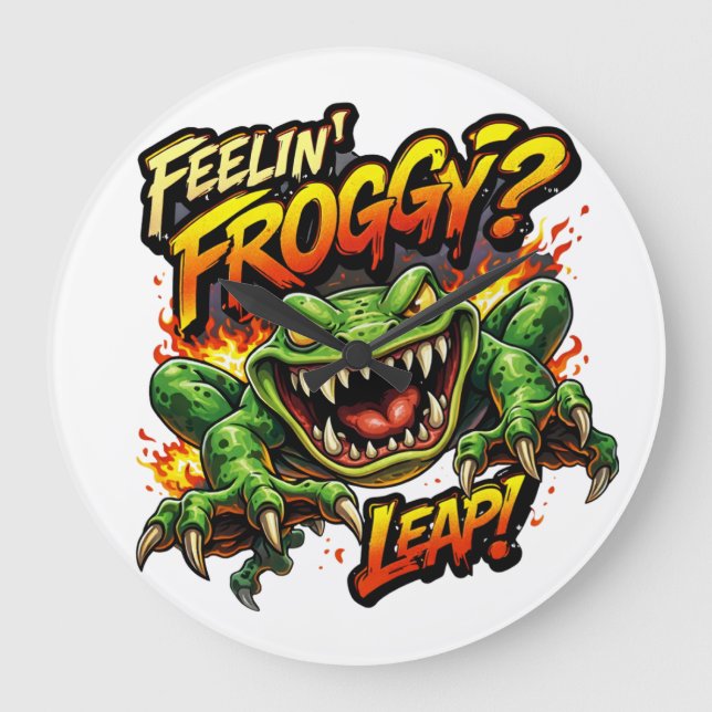 Feelin' Froggy?  Leap! Angry frog clock (Front)