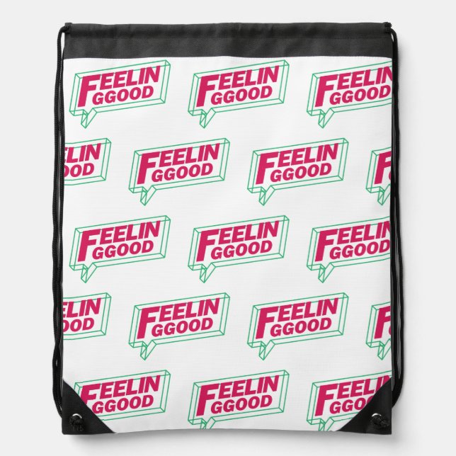 Feelin Good Drawstring Bag (Front)