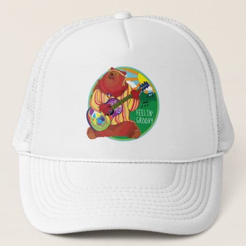 Feelin Groovy Bear Trucker Hat