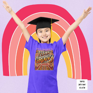 Feelin Groovy Girl Personalized Retro 70s Vintage T-Shirt