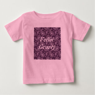Feelin' Groovy Purple Paisley Baby T-Shirt