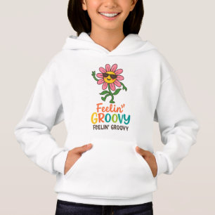 Feelin’ Groovy Retro Flower Kids’ Pullover Hoodie