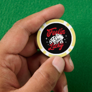 Feelin’ Lucky Dice & Cards Retro Casino Poker Chips