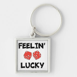 "FEELIN' LUCKY" DICE KEYCHAIN