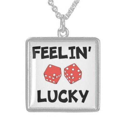 FEELIN LUCKY DICE STERLING SILVER NECKLACE