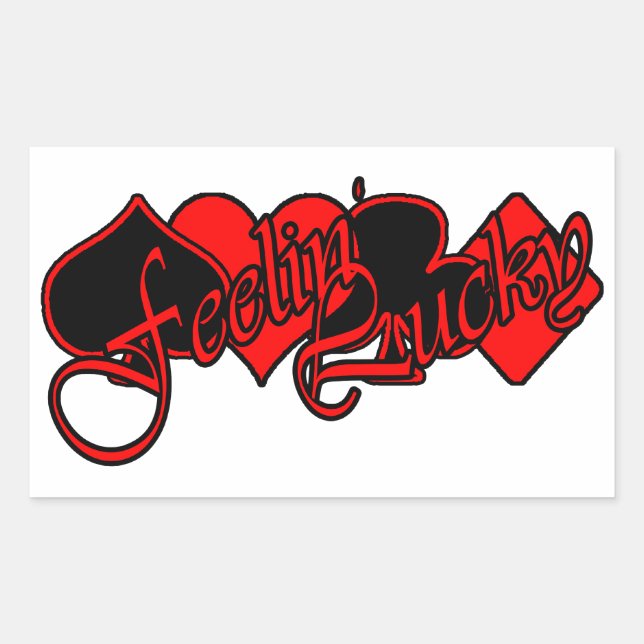 Feelin' Lucky Rectangular Sticker (Front)