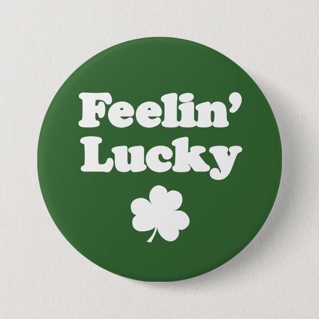 Feelin' Lucky Shamrock Button (Front)