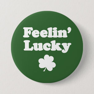 Feelin' Lucky Shamrock Button