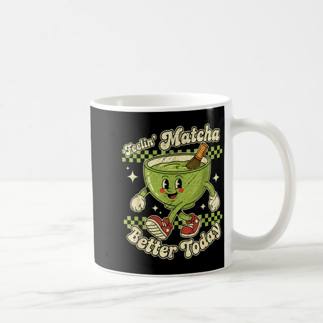 Feelin’ Matcha Better Today Kawaii Cute Boba Bubbl Coffee Mug (Right)
