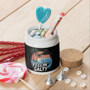 Feelin Salty Beach Summer Vacation 70S Candy Jar