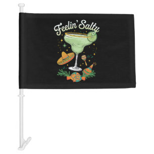 Feelin' Salty Margarita Funny Cinco De Mayo Car Flag