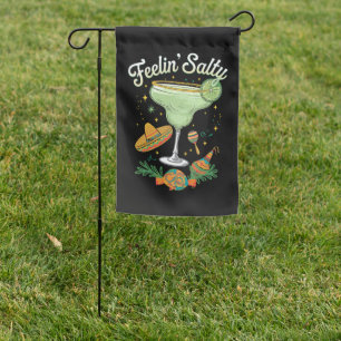 Feelin' Salty Margarita Funny Cinco De Mayo Garden Flag