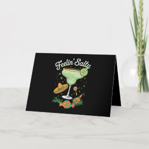 Feelin' Salty Margarita Funny Cinco De Mayo Letterpress Thank You Card