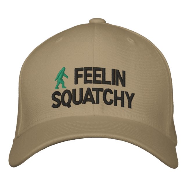 Feelin Squatchy Embroidered Baseball Hat (Front)