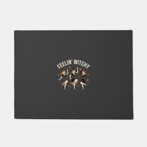 Feelin’ Witchy Halloween Witch Dance Doormat