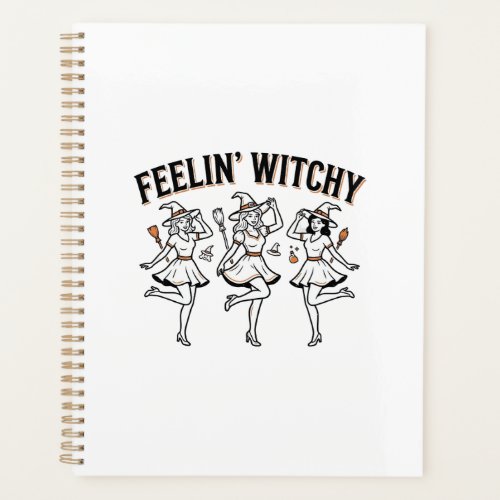 Feelin Witchy Retro Halloween Witches Planner