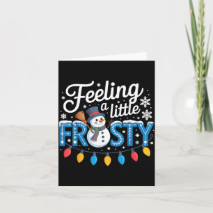 Feeling A Little Frosty Cute Retro Snowman Card
