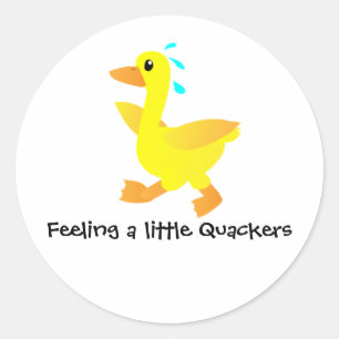 Feeling a little Quackers Duck Humor Classic Round Sticker