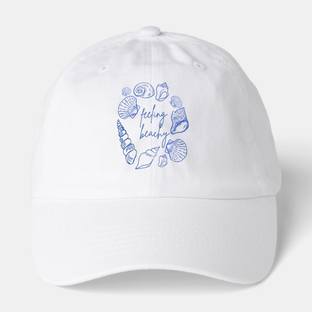 Feeling Beachy Seashell Aesthetic Tot Hat (Front)