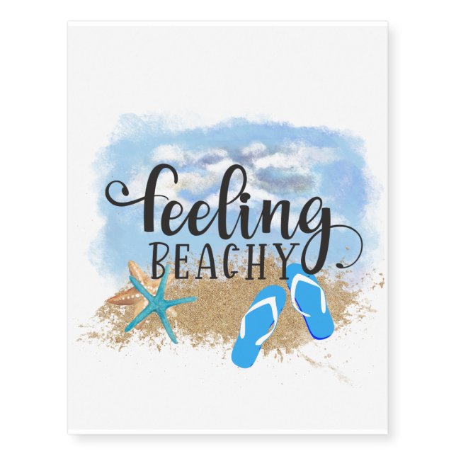 Feeling Beachy Temporary Tattoos (Front)