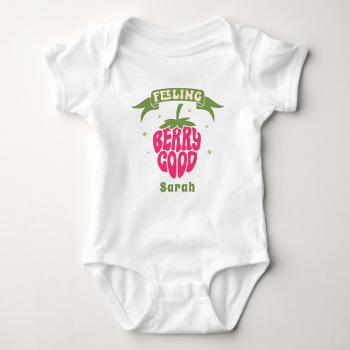 Feeling Berry Good Custom Name Baby Bodysuit