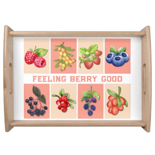 FEELING BERRY GOOD Customizable Strawberry Serving Tray