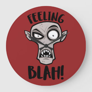 Feeling Blah Nosferatu Vampire Large Clock