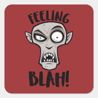 Feeling Blah Nosferatu Vampire Square Sticker