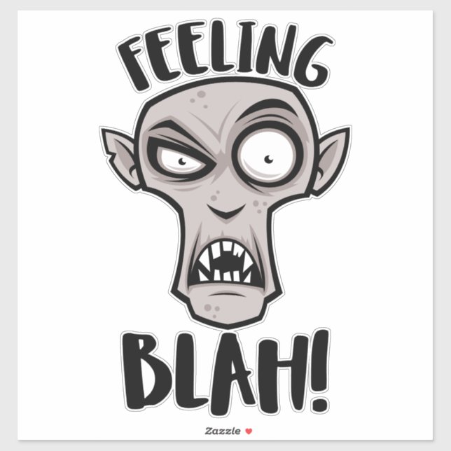 Feeling Blah Nosferatu Vampire Sticker (Sheet)