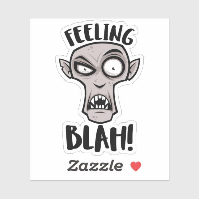 Feeling Blah Nosferatu Vampire Sticker (Sheet)