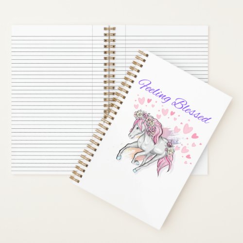 Feeling Blessed_Beautiful Horse design Notebook Notebook