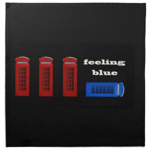 Feeling Blue London England Cloth Napkin