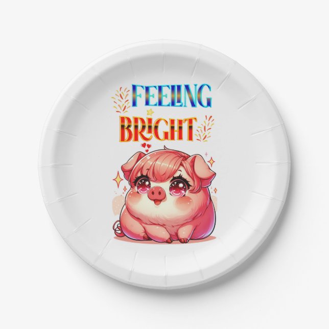 Feeling Bright Paper Plates (Front)