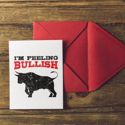 Feeling Bullish Bull Trading Stock Market Trading Postcard