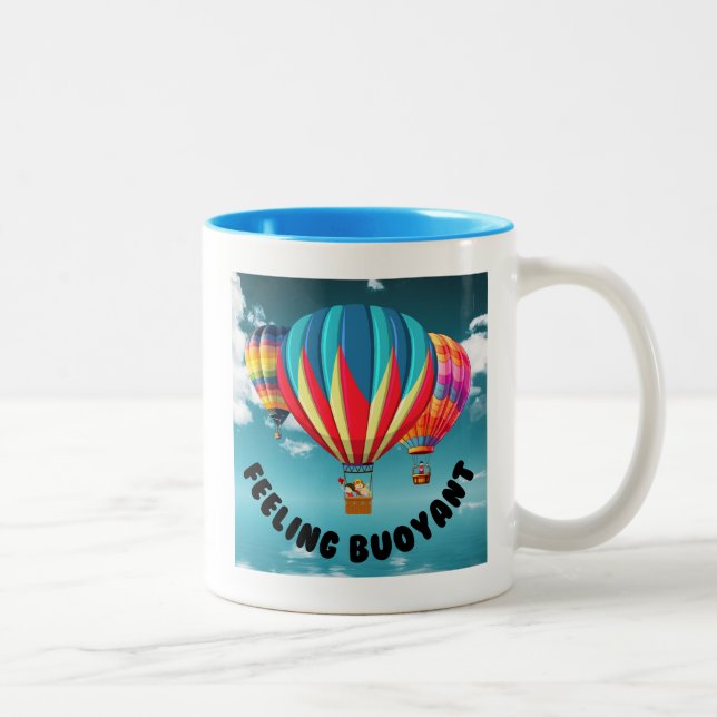 Feeling Buoyant - Try Ballooning Two-Tone Coffee Mug (Right)