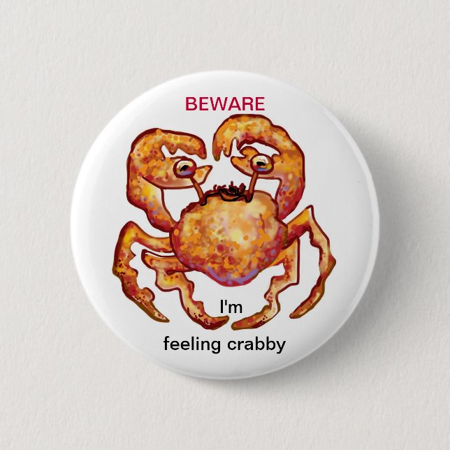 feeling crabby button (Front)