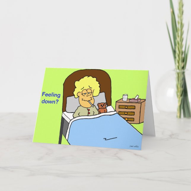 Feeling Down Greeting Card (Front)