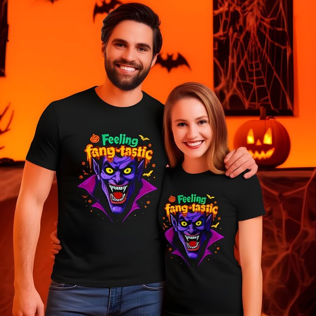 Feeling Fang Tastic Halloween Vampire Design T-Shirt (Creator Uploaded)