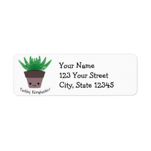 Feeling Ferntastic Fern Label