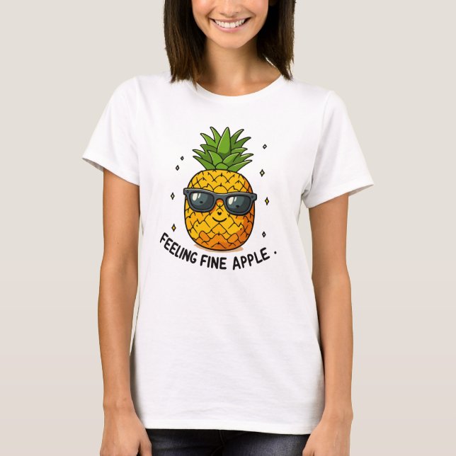 Feeling Fine Apple | Food Lover T-Shirt (Front)