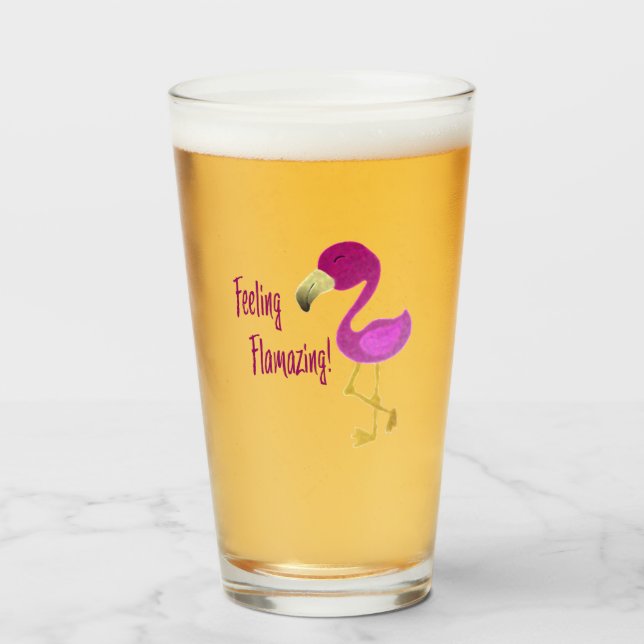 Feeling Flamazing Flamingo Glass (Front Filled)