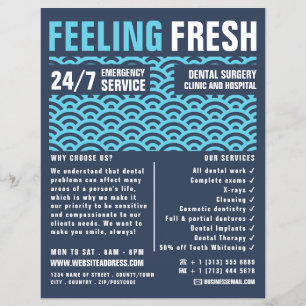 Feeling Fresh, Dentistry, Dentist Advert Flyer