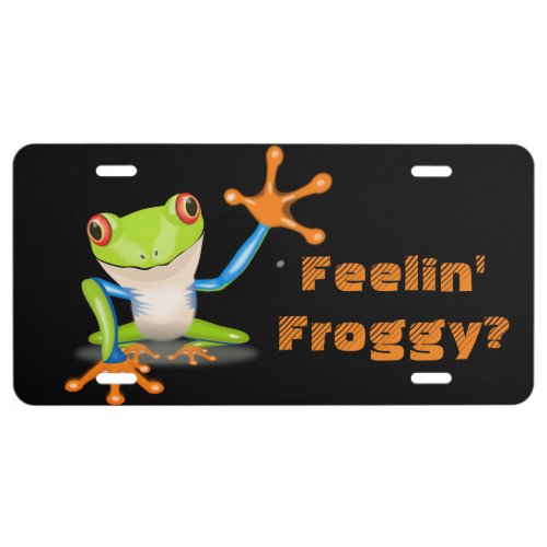 Feeling Froggy _ Tree Frog License Plate