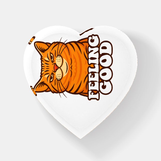Feeling Good Cool Cat Paperweight (Front)