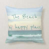 Feeling Good Vibes In My Happy Place Throw Pillow